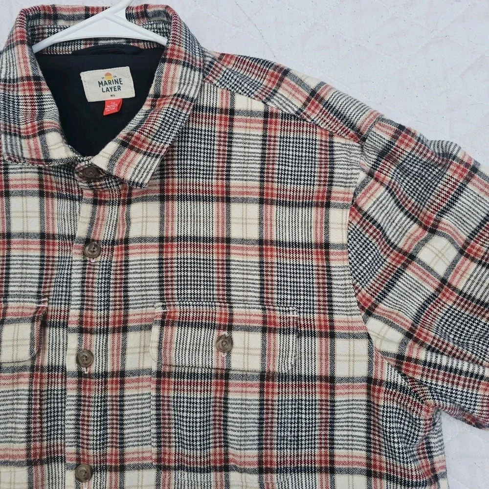 Marine Layer Camping Shirt Flannel Signature Plaid‎ Lined Mens Medium/Large